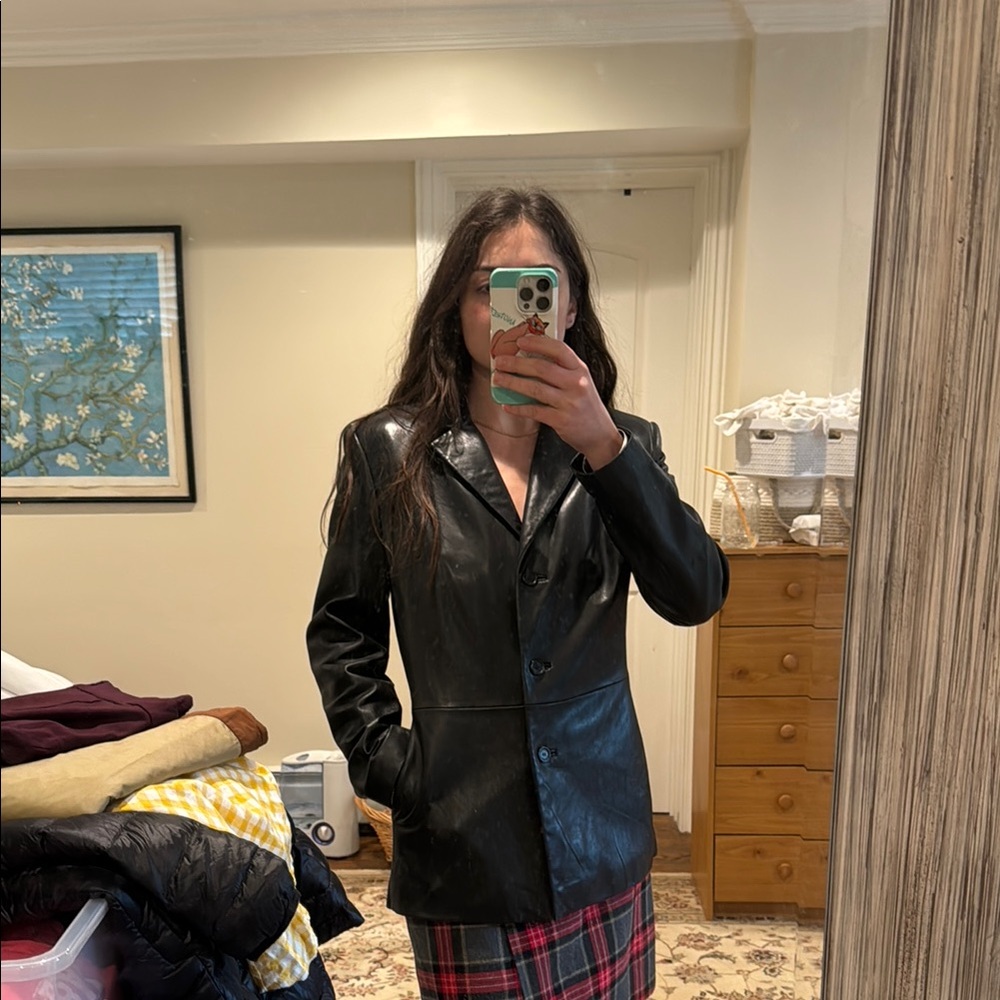 AVANTI Black Leather Jacket size Small